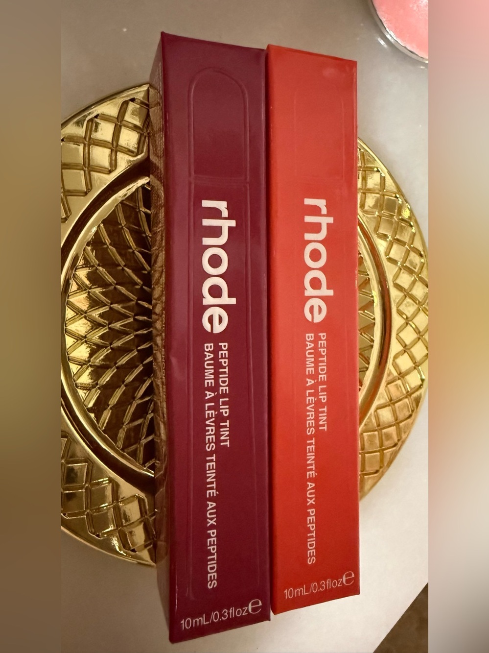 RHODE Peptide Lip Tint Duo — Deep Berry & Coral Red